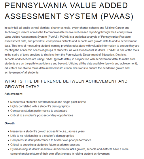 PVAAS explained PVAAS explained